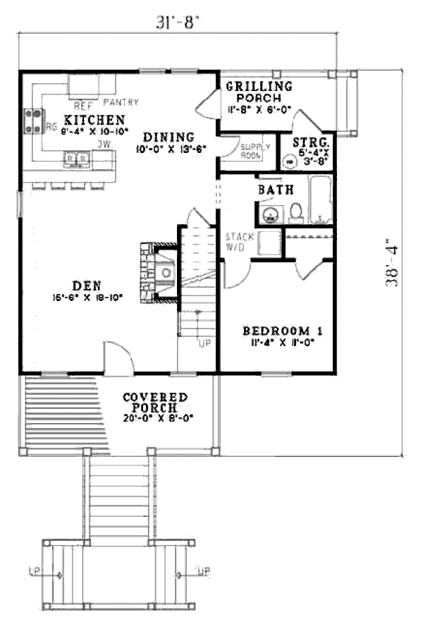 Country Floor Plan - Main Floor Plan #17-2309