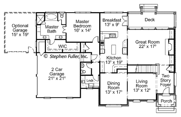 Dream House Plan - Colonial Floor Plan - Main Floor Plan #429-407