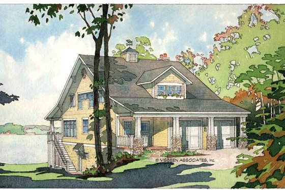 Exterior - Front Elevation 1 for Bungalow House Plan #928-22 - 5 bed, 3.5 bath