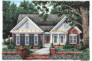 Country Exterior - Front Elevation Plan #927-145