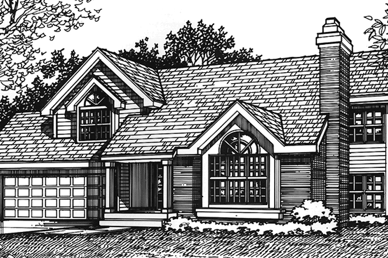 Dream House Plan - Prairie Exterior - Front Elevation Plan #320-1068
