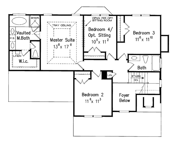 Dream House Plan - Country Floor Plan - Upper Floor Plan #927-689