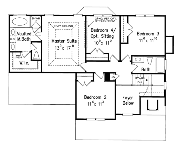 Architectural House Design - Country Floor Plan - Upper Floor Plan #927-689