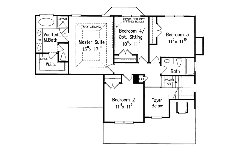 Home Plan - Floor Plan - Upper Floor for Country House Plan #927-689 - 4 bed, 2.5 bath