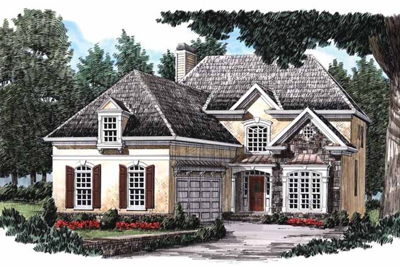 House Blueprint - Country Exterior - Front Elevation Plan #927-752