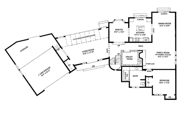 Home Plan - Contemporary Floor Plan - Main Floor Plan #1003-3