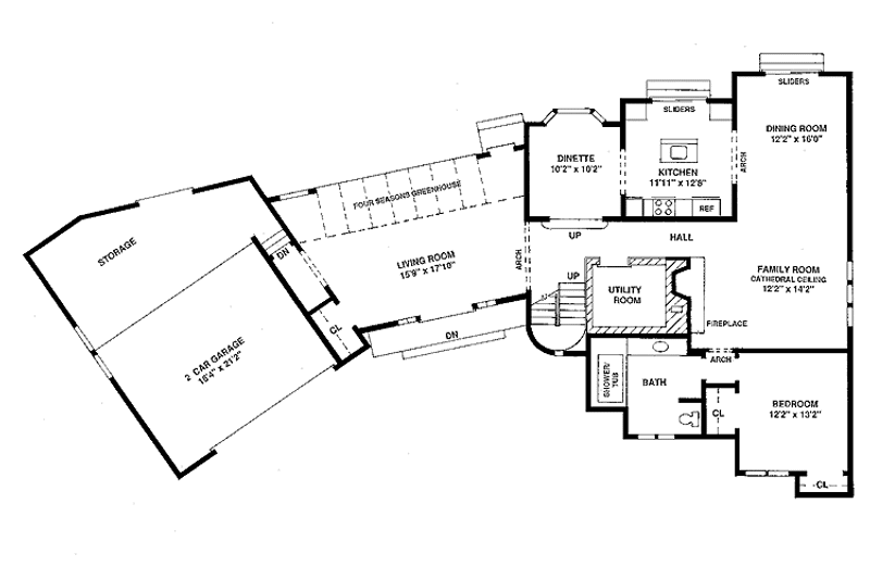 Architectural House Design - Floor Plan - Main Floor for Contemporary House Plan #1003-3 - 3 bed, 3 bath