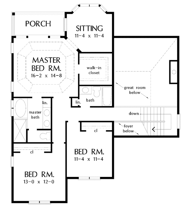 Country Floor Plan - Upper Floor Plan #929-526