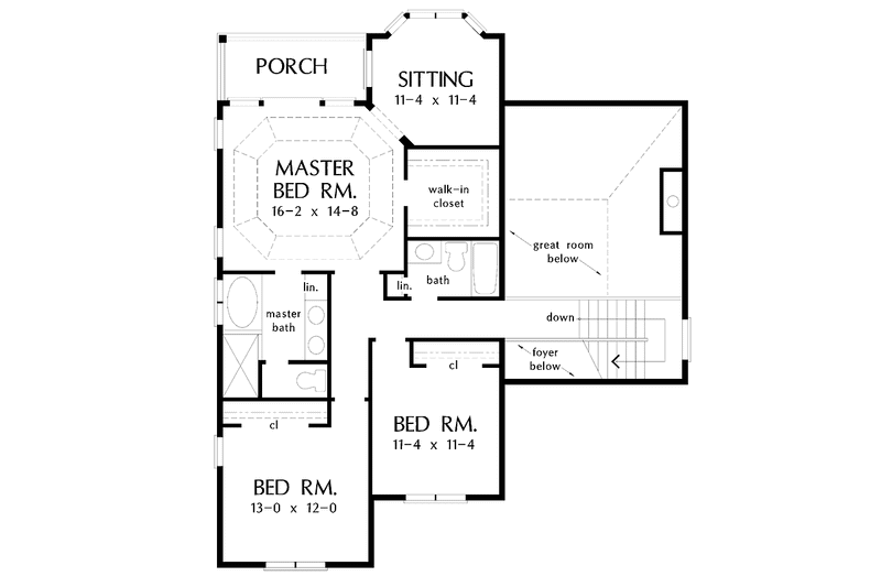 Home Plan - Floor Plan - Upper Floor for Country House Plan #929-526 - 4 bed, 3 bath