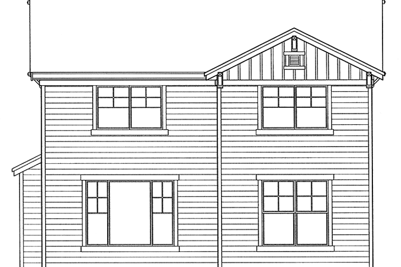 Dream House Plan - Exterior - Rear Elevation for Craftsman House Plan #132-264 - 3 bed, 2.5 bath