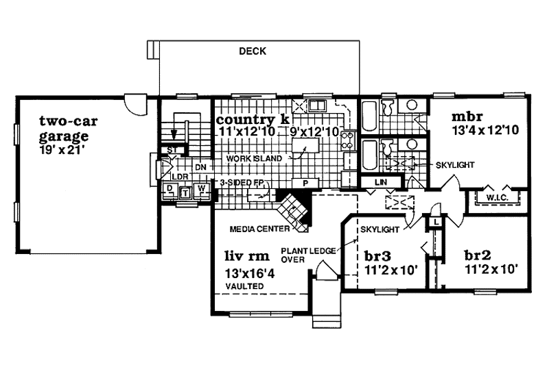 Home Plan - Floor Plan - Main Floor for Victorian House Plan #47-883 - 3 bed, 2 bath