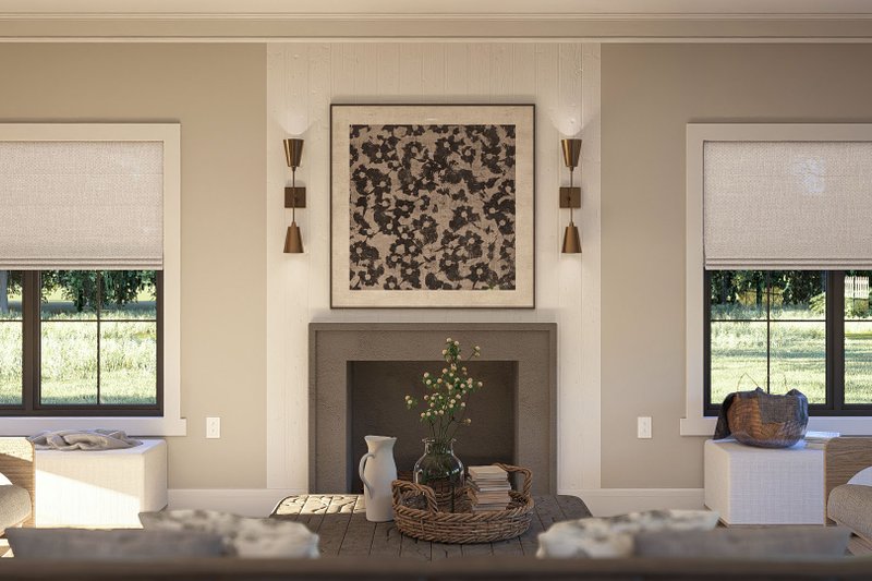 House Plan Design - Interior - Family Room 1 for Farmhouse House Plan #455-561 - 4 bed, 2.5 bath