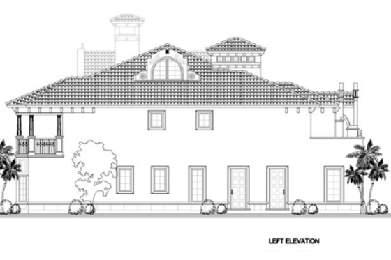 Exterior - Other Elevation for Mediterranean House Plan #420-199 - 5 bed, 5.5 bath