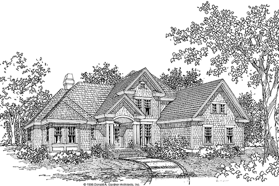 Exterior - Front Elevation 3 for Traditional House Plan #929-250 - 3 bed, 2.5 bath