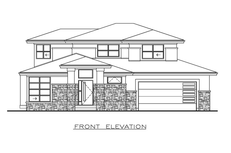 House Plan Design - Exterior - Front Elevation 3 for Ranch House Plan #1100-186 - 5 bed, 3 bath