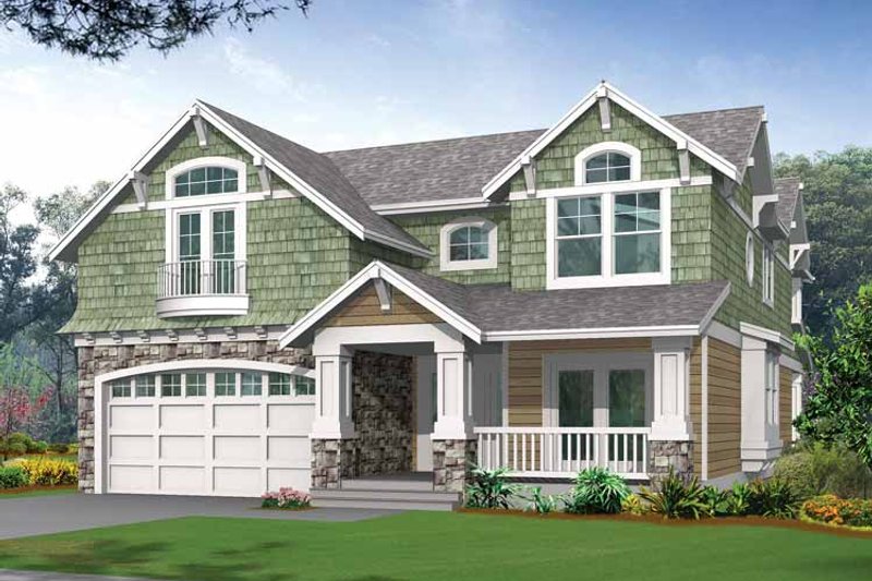 Home Plan - Exterior - Front Elevation 3 for Craftsman House Plan #132-243 - 3 bed, 2.5 bath
