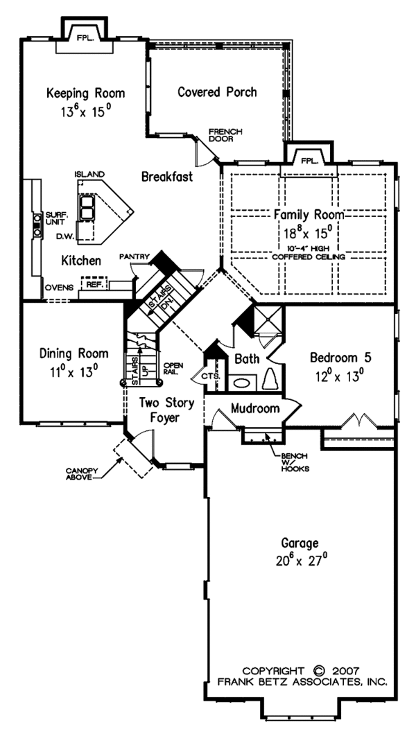 Architectural House Design - European Floor Plan - Main Floor Plan #927-491