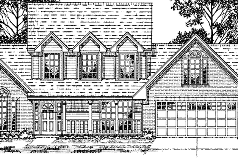 Architectural House Design - Country Exterior - Front Elevation Plan #42-489
