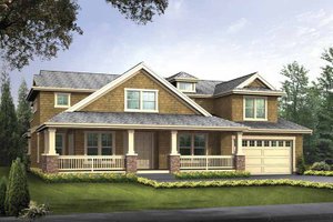 Country Exterior - Front Elevation Plan #132-497
