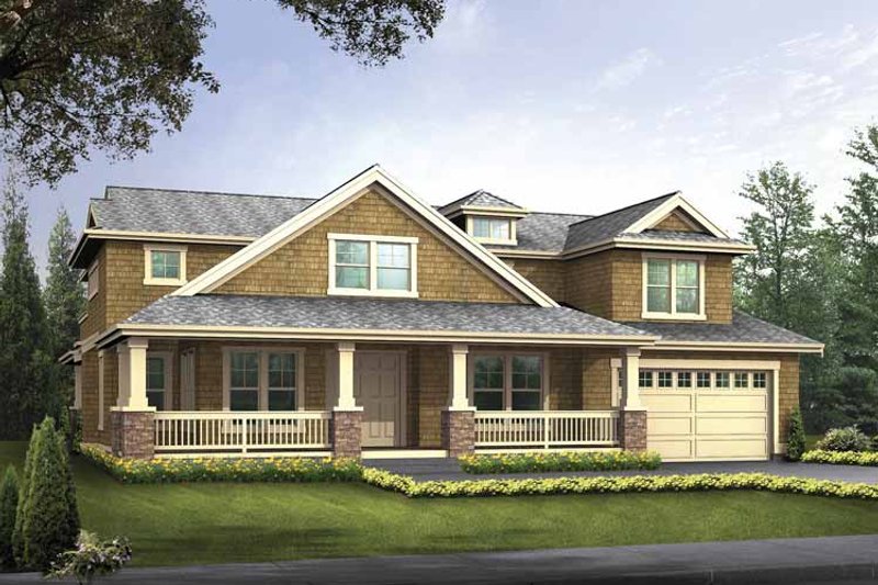 Architectural House Design - Country Exterior - Front Elevation Plan #132-497