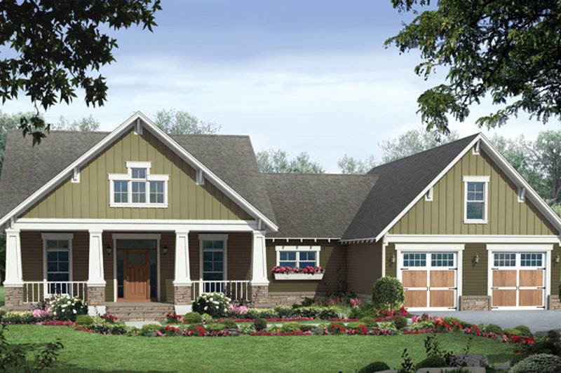 Home Plan - Country Exterior - Front Elevation Plan #21-429