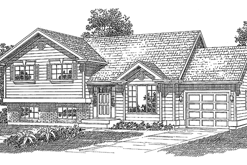 House Blueprint - Contemporary Exterior - Front Elevation Plan #47-863