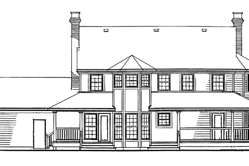 House Design - Exterior - Rear Elevation for Victorian House Plan #47-745 - 4 bed, 3 bath