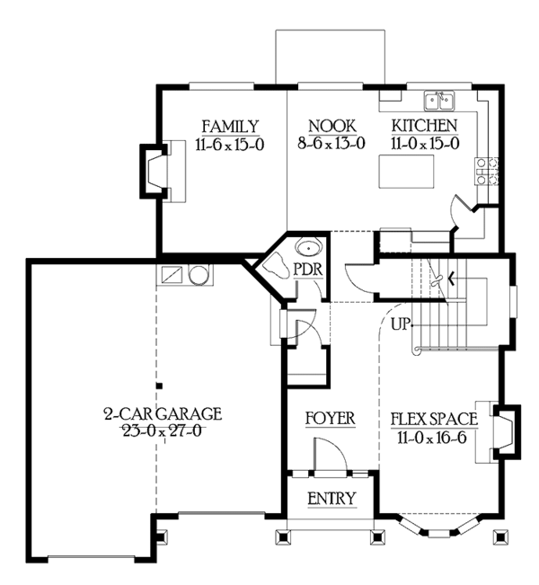 Home Plan - Prairie Floor Plan - Main Floor Plan #132-262