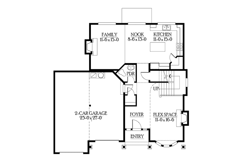 Dream House Plan - Floor Plan - Main Floor for Prairie House Plan #132-262 - 4 bed, 3.5 bath