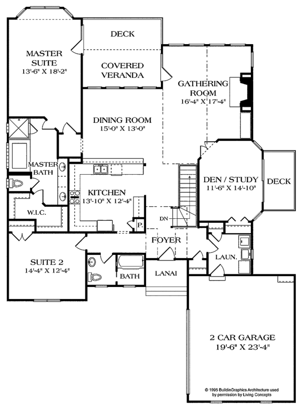 House Plan Design - Country Floor Plan - Main Floor Plan #453-446