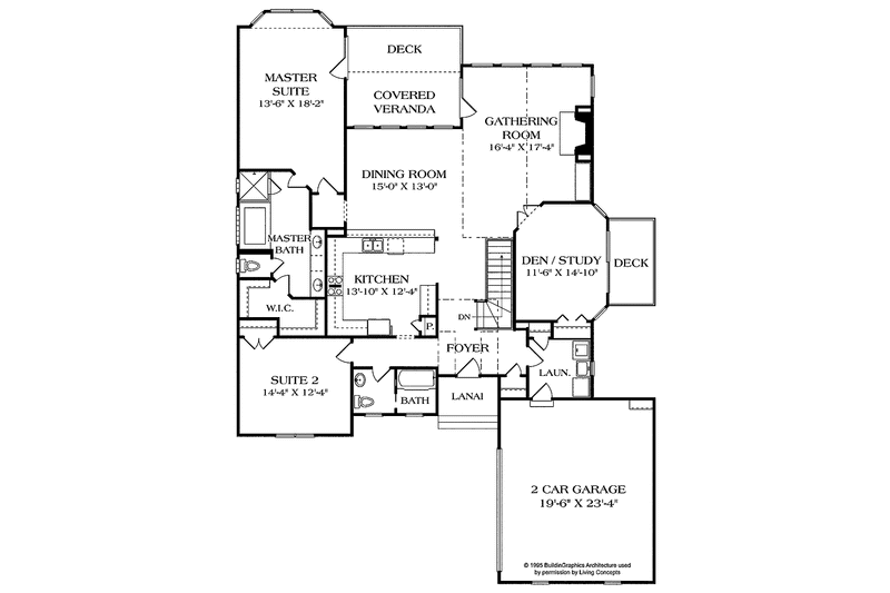 Home Plan - Floor Plan - Main Floor for Country House Plan #453-446 - 3 bed, 3 bath