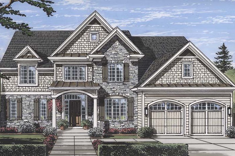 Home Plan - Exterior - Front Elevation 3 for Traditional House Plan #46-861 - 4 bed, 3.5 bath