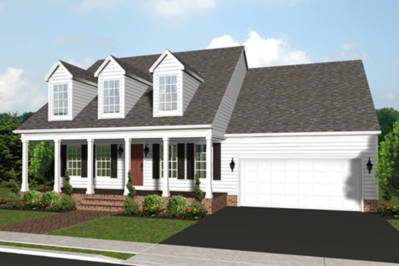 Architectural House Design - Traditional Exterior - Front Elevation Plan #1053-42