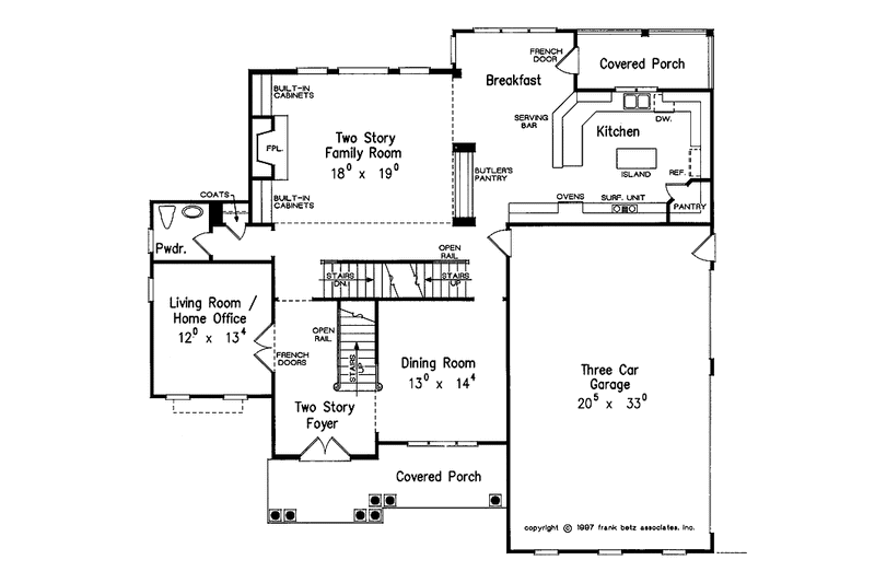 Architectural House Design - Floor Plan - Main Floor for Country House Plan #927-826 - 4 bed, 3.5 bath