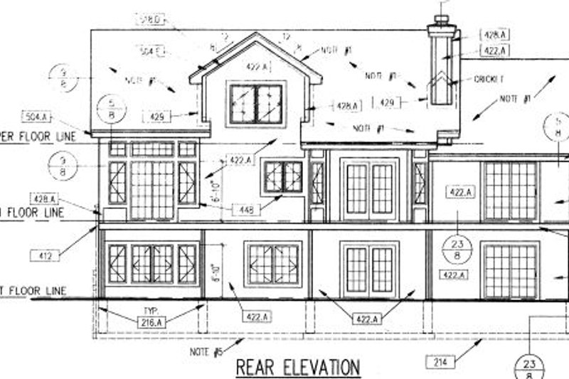 Dream House Plan - Exterior - Rear Elevation for Country House Plan #50-198 - 3 bed, 2.5 bath