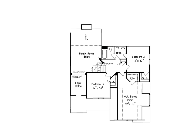 Dream House Plan - Floor Plan - Upper Floor for European House Plan #927-931 - 4 bed, 3 bath