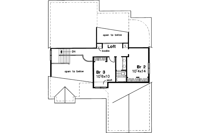Home Plan - Floor Plan - Upper Floor for European House Plan #320-518 - 3 bed, 3 bath