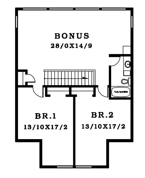 Craftsman Floor Plan - Upper Floor Plan #943-7