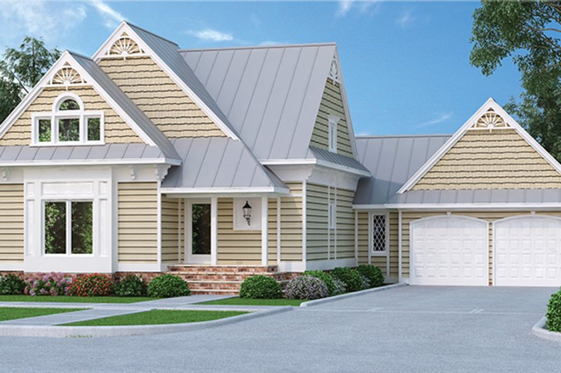 Home Plan - Exterior - Front Elevation 4 for Country House Plan #45-399 - 4 bed, 3 bath