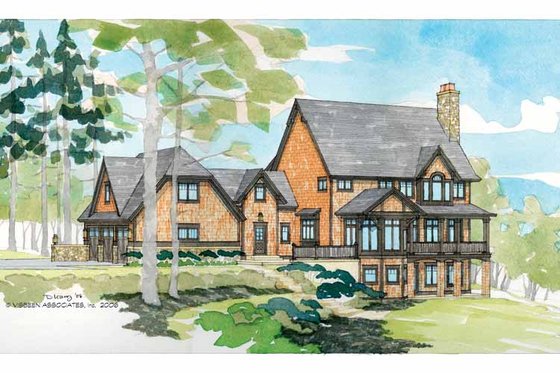Exterior - Rear Elevation 9 for Craftsman House Plan #928-32 - 4 bed, 3.5 bath