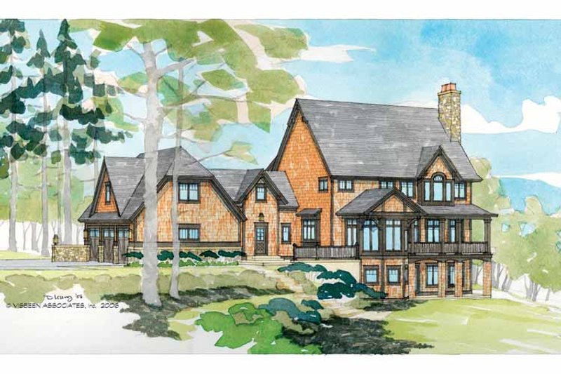 House Design - Exterior - Rear Elevation 9 for Craftsman House Plan #928-32 - 4 bed, 3.5 bath