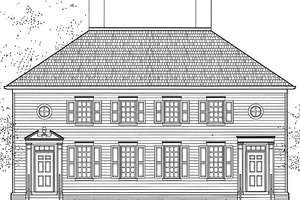 House Blueprint - Colonial Exterior - Front Elevation Plan #992-3