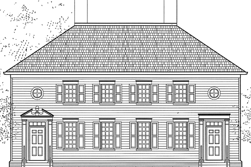 Architectural House Design - Colonial Exterior - Front Elevation Plan #992-3
