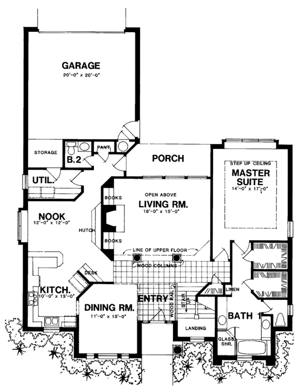 Dream House Plan - Colonial Floor Plan - Main Floor Plan #40-446