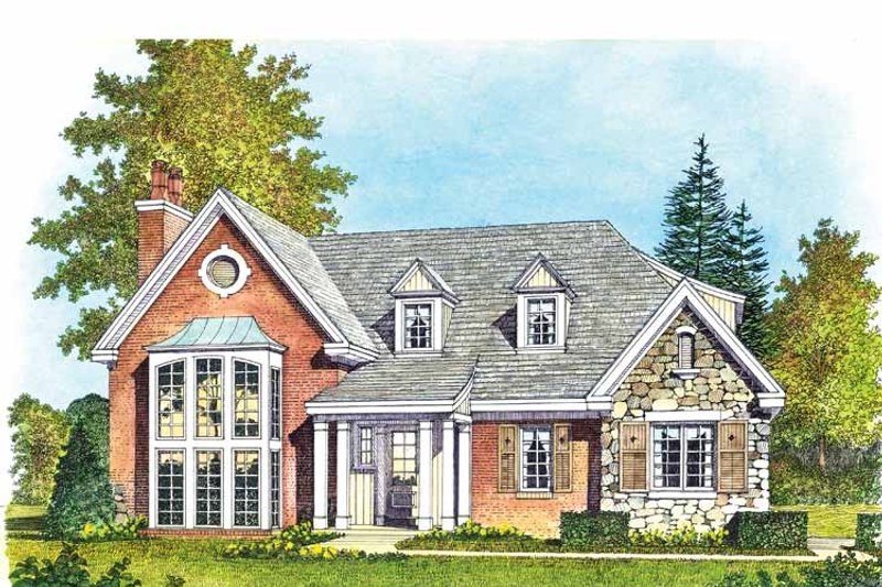 House Blueprint - Exterior - Front Elevation 3 for Contemporary House Plan #1016-99 - 3 bed, 2.5 bath