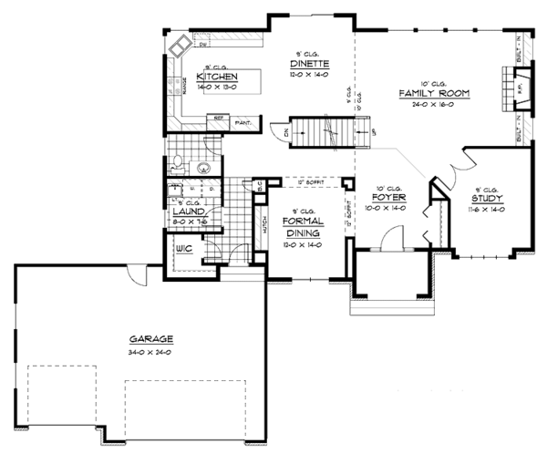 Dream House Plan - European Floor Plan - Main Floor Plan #51-620