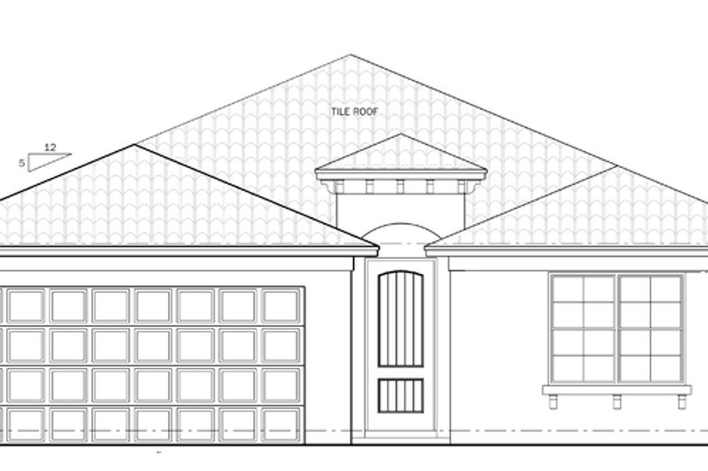 Home Plan - Mediterranean Exterior - Front Elevation Plan #1058-57