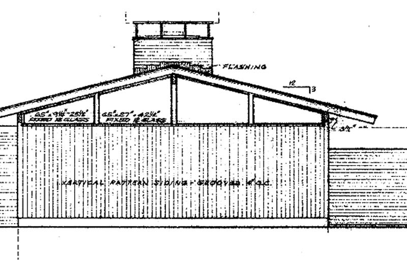 House Design - Exterior - Other Elevation for Ranch House Plan #72-536 - 2 bed, 1.5 bath