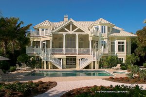 Exterior - Rear Elevation for Country House Plan #930-472 - 5 bed, 5 bath