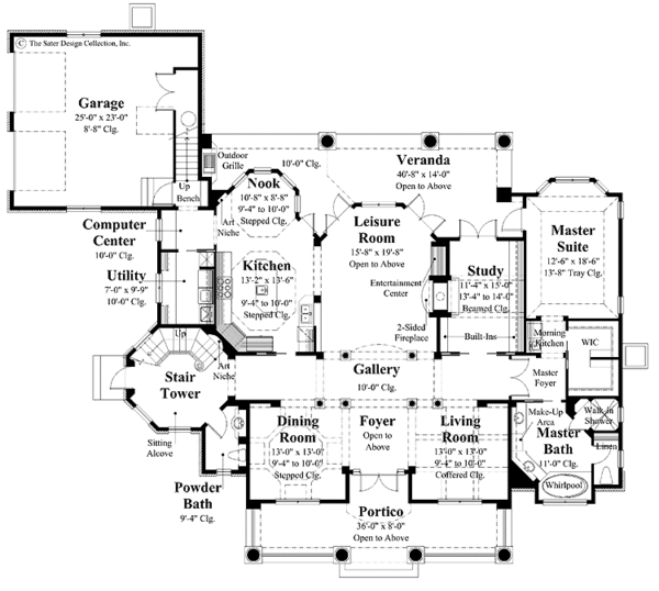 Architectural House Design - Classical Floor Plan - Main Floor Plan #930-269